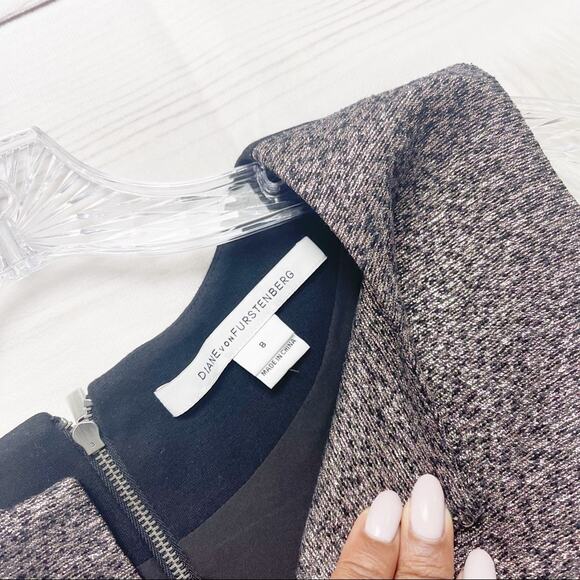 DVF Women's Diane Von Furstenberg Yvette Metallic Sleeveless Knit Dress Size 8 - Picture 3 of 7